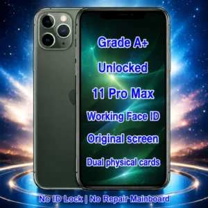 Unlocked iPhone 11 Pro Max Midnight Green 512GB A13 Chip Triple Camera Used Phone for Small Mobile Shop Bulk Order
