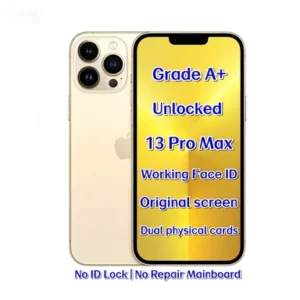 Used 13 Pro Max Gold 256GB 5G ProMotion 120Hz Smartphone Global Unlocked Bulk
