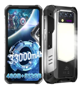WP100 Titan 5G Rugged Phone 6.8″ 120Hz 33000mAh 200MP Camera Built-in Projector NFC IP68 Waterproof Smartphone