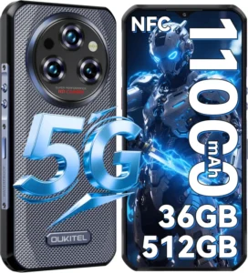 WP35 Pro Rugged Phone 6.6″ FHD+ 12GB+512GB 32MP+64MP 11000mAh Dual SIM Android Rugged Cell Phone NFC