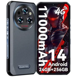 WP35 S 5G 60Hz 6GB+256GB Android 14 Smart Phone Side Fingerprint BT5.0 11000mAh IP68 Waterproof Rugged Phone
