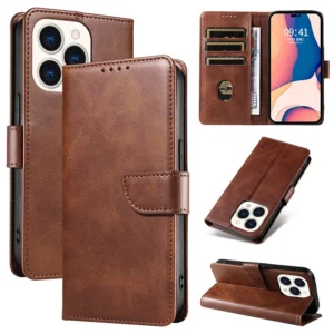 Wallet PU Leather Flip Case with Credit Card Holder Phone Case for iPhone 16 Pro Max 15 14 13 12 11 Xs Xr Xs Max 7 8 Plus Cover