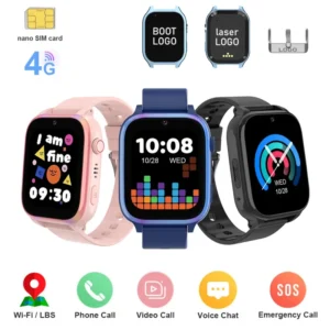 Waterproof 4G Smart Watch for Kids With Camera Cute Kids Watch for Girls and 4G Touch Screen Kids Watch With Voice Chat Function