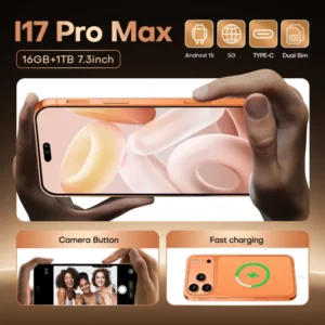 Waterproof I17 PRO MAX OEM7 7″+ HD 16GB 1TB 8000mAh Deca Core Triple Camera Snapdragon 8 Gen 4 5G GPS Global Bands Smartphone