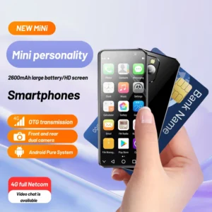 XS16 Pro 4 Inch Mini Smartphone 4GB RAM 128GB ROM Android 12.0 Octa Core 2100mAh Face ID 4G LTE Type C OTG Small Phone