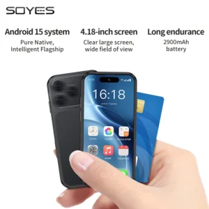 Xs19max Card Size Smartphone 4.18 Inch 4G+64G Android 15.0 Octa Core 20MP Global 4G Mini Size Phone