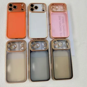 soft tpu Mobile Phone Case for iPhone mobile Shockproof Transparent Frosted Electroplated Lens Protect Phone Cover