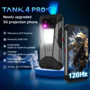tank 4 Pro 5G Rugged Smartphone 16GB RAM 1TB Storage Android 14 OS Snapdragon 8300 Chipset